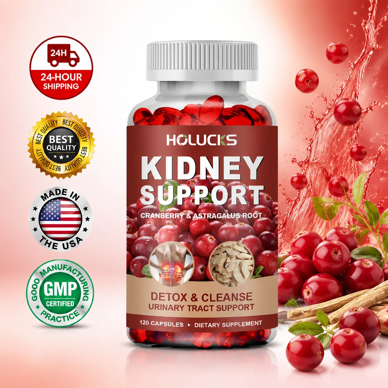 Health Wellness & Psychology - Natürliche Nierenreinigungskapseln mit Cranberry und Schachtelhalm-Pulver,