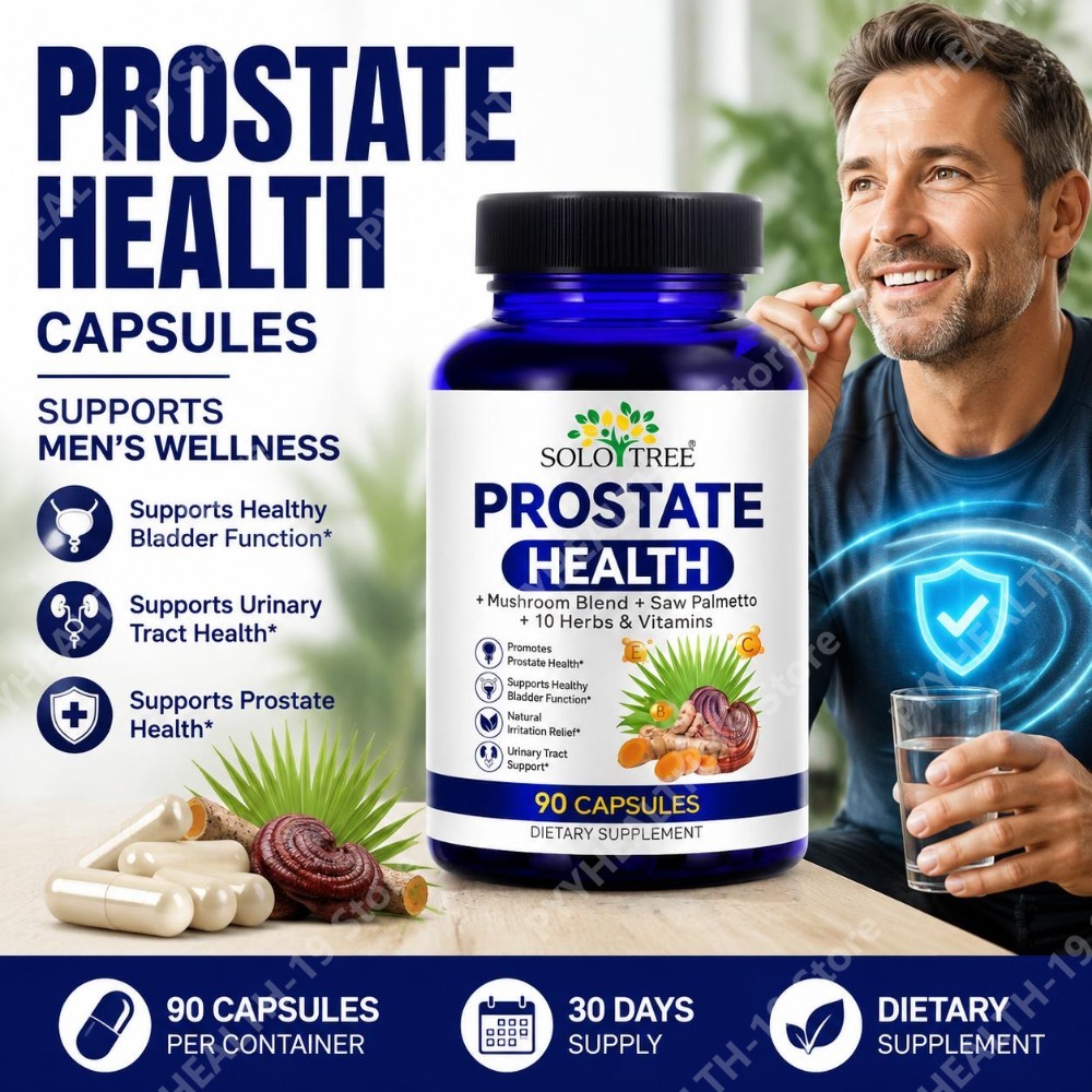 Health Wellness & Psychology - SOLO TREE Prostata-Gesundheitskapseln Sägepalmenextrakt Reishi Brennnessel